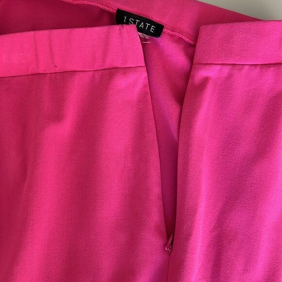 NWOT 1. STATE Pink Stretch Crepe Split Cuff Straight Leg Front Slit Pants 20W - Picture 13 of 13